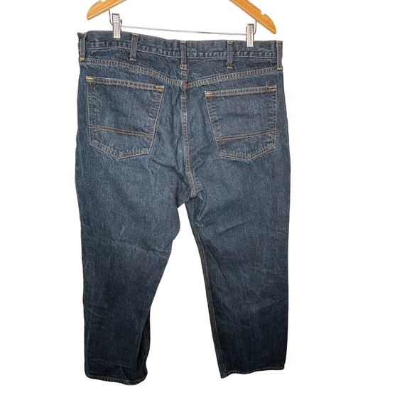 Arizona Jeans Co‎ Mens Loose Straight Fit Dark Wash Denim Jeans Size 40x30 - Picture 3 of 9